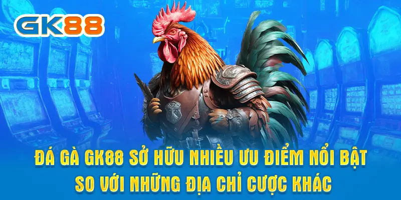 Đá gà GK88 sở hữu nhiều ưu điểm nổi bật so với những địa chỉ cược khác